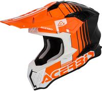 Acer irstrike-C Dekor, casco de motocross M female Blanco/Naranja/Carbono