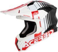 Acer irstrike-C Dekor, casco de motocross XXL female Blanco/Rojo/Carbono