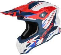 Acer irstrike-X Graphic Casco de motocross, blanco/azul/rojo, Talla L (59/60)