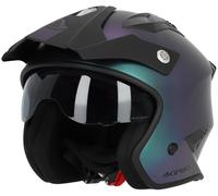 Acerbis Casco Jet Aria Metallic verde-lila talla XS