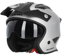 Casco Jet Acerbis Aria Metallic PlateadoS Plateado
