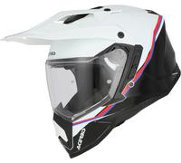 Acerbis Assault Graphic Casco de Enduro, Blanco/Negro, Talla XS (53/54)