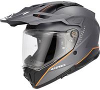 Acerbis Attack, casco de aventura L female Mate Gris/Negro/Naranja