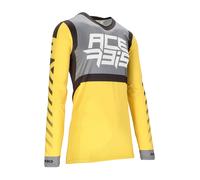 Acerbis X-Flex Five Maillot de motocross, gris-amarillo, tamaño L para Hombres