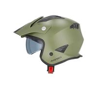 Acerbis Casco Jet Ria 2023 Solid Verde militar 2XL para hombres