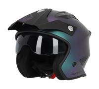 Acerbis Aria Metallic Casco Jet, verde-lila, tamaño 2XL para Hombres
