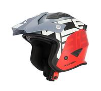 Acerbis Casco Jet Aria Graphic Gris/Rojo, S