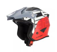 Acerbis Casco Jet Aria Graphic Gris/Rojo, Talla M