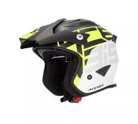 Acerbis Jet Aria Graphic Casco Jet, negro-amarillo, tamaño XS para Hombres