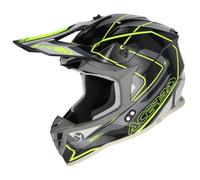 Acerbis Linear 2026 Casco de motocross, negro-gris-amarillo, tamaño L para Hombres
