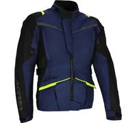 Acerbis CE X-Travel Waterproof Chaqueta Textil Moto, azul-amarillo, tamaño XL para Hombres