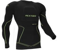 Acerbis Density Chaqueta protectora, negro-amarillo, tamaño L XL para Hombres
