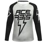 Acerbis J-Kid Blizzard Maillot de motocross para niños, negro-gris, tamaño M