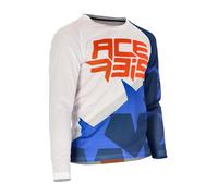 Acerbis J-WINDY One Casaca MX Moto Cross Offroad Infantil Ventilada Azul/Blanco