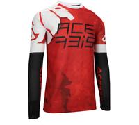 Acerbis J-Windy Vented Watermark Maillot de motocross, blanco-rojo, tamaño M para Hombres