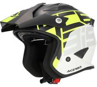 Acerbis Jet Aria Graphic Casco Jet, negro-amarillo, tamaño L para Hombres