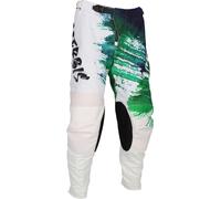 Acerbis K-Windy Vented Brush Pantalones de motocross, blanco/verde, Talla 36