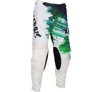 Acerbis K-Windy Vented Brush Pantalones de motocross, blanco-verde, tamaño 36 para Hombres