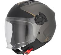 Acerbis Levante Logo Casco a reacción, negro mate/antracita/bronce, Talla S (55/56)