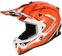 Acerbis Linear 2026 Casco da Motocross, Arancione/Bianco, S (55/56)
