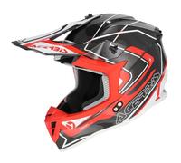 Acerbis Linear 2026 Casco de motocross, negro-blanco-rojo, tamaño XS para Hombres