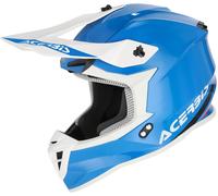 Acerbis Linear Casco de motocross, azul/blanco, Talla XXL (63/64)