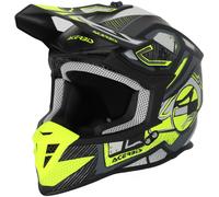 Acerbis Linear Graphic 2024 Casco de motocross, negro mate/amarillo, Talla XS (53/54)