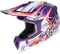 Acerbis Linear Graphic 2026 Casco de motocross, Púrpura/Blanco, Talla M (57/58)