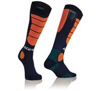 Acerbis Motocross Impact Calcetines, Azul/Naranja, Talla L/XL