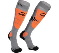 Acerbis MX Impact Vented Calcetines de motocross, gris-naranja, tamaño 2XL para Hombres