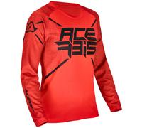 Acerbis MX J-Kid 5 Maillot de motocross para niños, negro-rojo, tamaño S