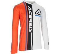 Acerbis MX J-Track Connection Maillot de motocross, blanco/naranja, Talla XL