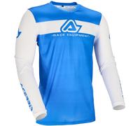 Acerbis MX J-Track Inc 2.0 Logo Maillot de motocross, blanco/azul, Talla XL