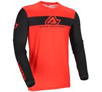 Acerbis MX J-Track Inc 2.0 Logo Maillot de motocross, negro/rojo, Talla S