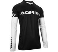 Acerbis MX J-Track Inc 2.0 Maillot de motocross, Negro/Blanco, Talla M