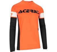 Acerbis MX J-Track Inc 2.0 Maillot de motocross, negro-naranja, tamaño L para Hombres