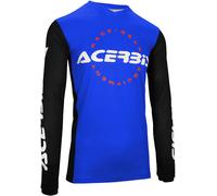 Acerbis MX J-Track Inc Maillot de motocross, negro-azul, tamaño L para Hombres