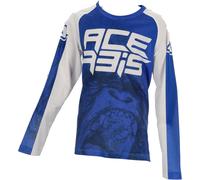 Acerbis MX J-Windy 2 Camiseta de Motocross para niños, blanco-azul, tamaño S