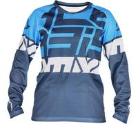 Acerbis MX J-Windy 4 Maillot de motocross para niños, blanco-azul, tamaño L