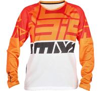 Acerbis MX J-Windy 4 Maillot de motocross para niños, blanco-naranja, tamaño 2XL