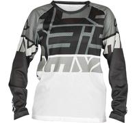 Acerbis MX J-Windy 4 Maillot de motocross para niños, Negro/Blanco, Talla XL