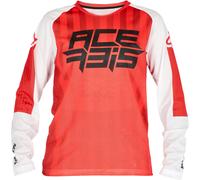 Acerbis MX J-Windy 5 Maillot de motocross para niños, blanco-rojo, tamaño L
