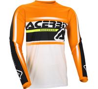Acerbis MX Linear Camiseta juvenil de motocross, negro/naranja, Talla M