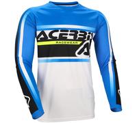 Acerbis MX Linear Lugo Maillot de motocross, azul/blanco, Talla XL