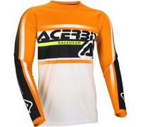 Acerbis MX Linear Lugo Maillot de motocross, Naranja/Blanco, Talla XL