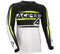Acerbis MX Linear Lugo Maillot de motocross, Negro/Blanco, Talla L
