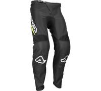 Acerbis MX Linear Lugo Mono Pantalones de motocross, Negro/Blanco/Amarillo, Talla 30