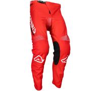 Acerbis MX Linear Lugo Mono Pantalones de motocross, Rojo/Blanco, Talla 34