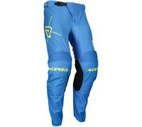 Acerbis MX Track Inc Graphic Pantalones de motocross, Azul/Amarillo, Talla 38