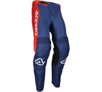 Acerbis MX Track Inc Racing Pantalones de motocross, blanco-rojo-azul, tamaño 38 para Hombres